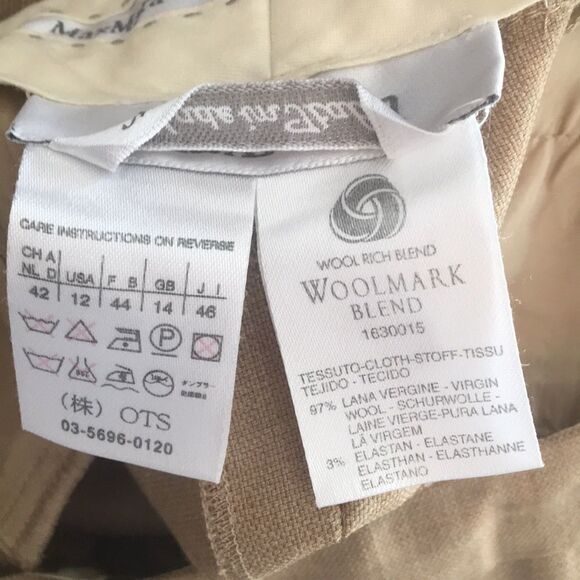 Max Mara Italian seasonless wool cropped trousers VTG - Picture 7 of 8